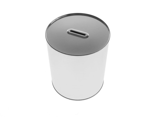 Skarbonka metalowa obustronnie zamknięta na stałe 153mm