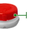 Korek plastikowy z plombą i nakrętką 42mm